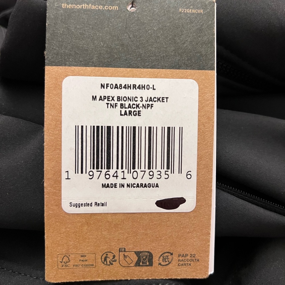 The North Face - NF0A84HR Men’s Apex Bionic 3 Jacket Black Size L💎 - Picture 6 of 6